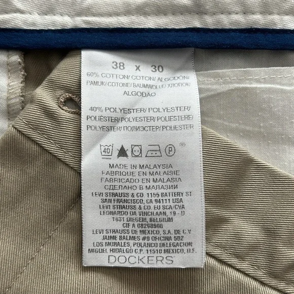 Bundle of Two Pair Dockers Classic Fit Khakis - 38 x 30 - Picture 3 of 3